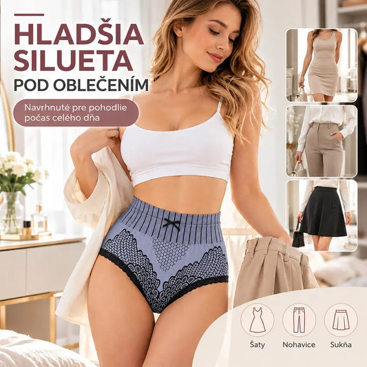 🥰【💖 Sada 7 kusů】🔥 Dámské spodní prádlo s grafenem 👙 Prodyšné, tvarující a antibakteriální
