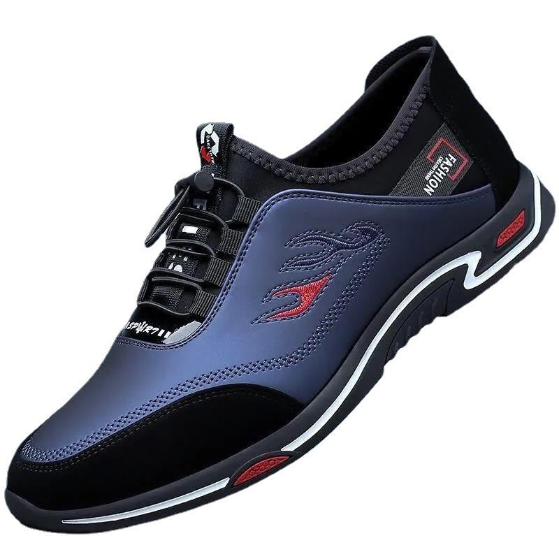 【39-44】Męskie modne i wszechstronne, oddychające skórzane buty na co dzień buty biznesowe