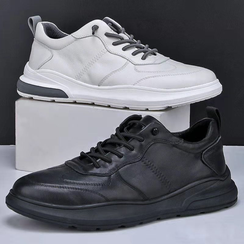 👞【39-44】2024 nowe męskie buty na co dzień z prawdziwej skóry 3760028