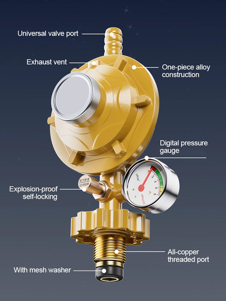🏡🔥🔥 Zawór redukcyjny ciśnienia gazu do użytku domowego, samoblokujący zawór redukcyjny ciśnienia gazu skroplonego, bezpieczny i przeciwwybuchowy💥-4083264