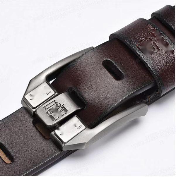 🔥【1+1 zdarma】Vysoce kvalitní pánský kožený opasek v retro stylu džínový opasek