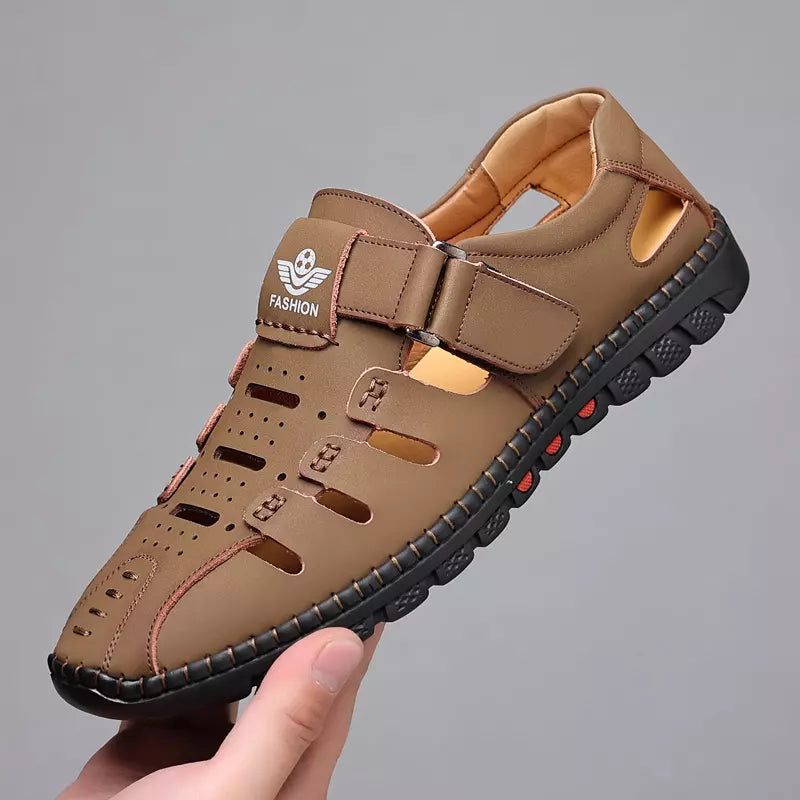 【38-44】 2026 Nowe letnie, oddychające męskie buty na co dzień z wydrążonymi miękkimi podeszwami-4247270