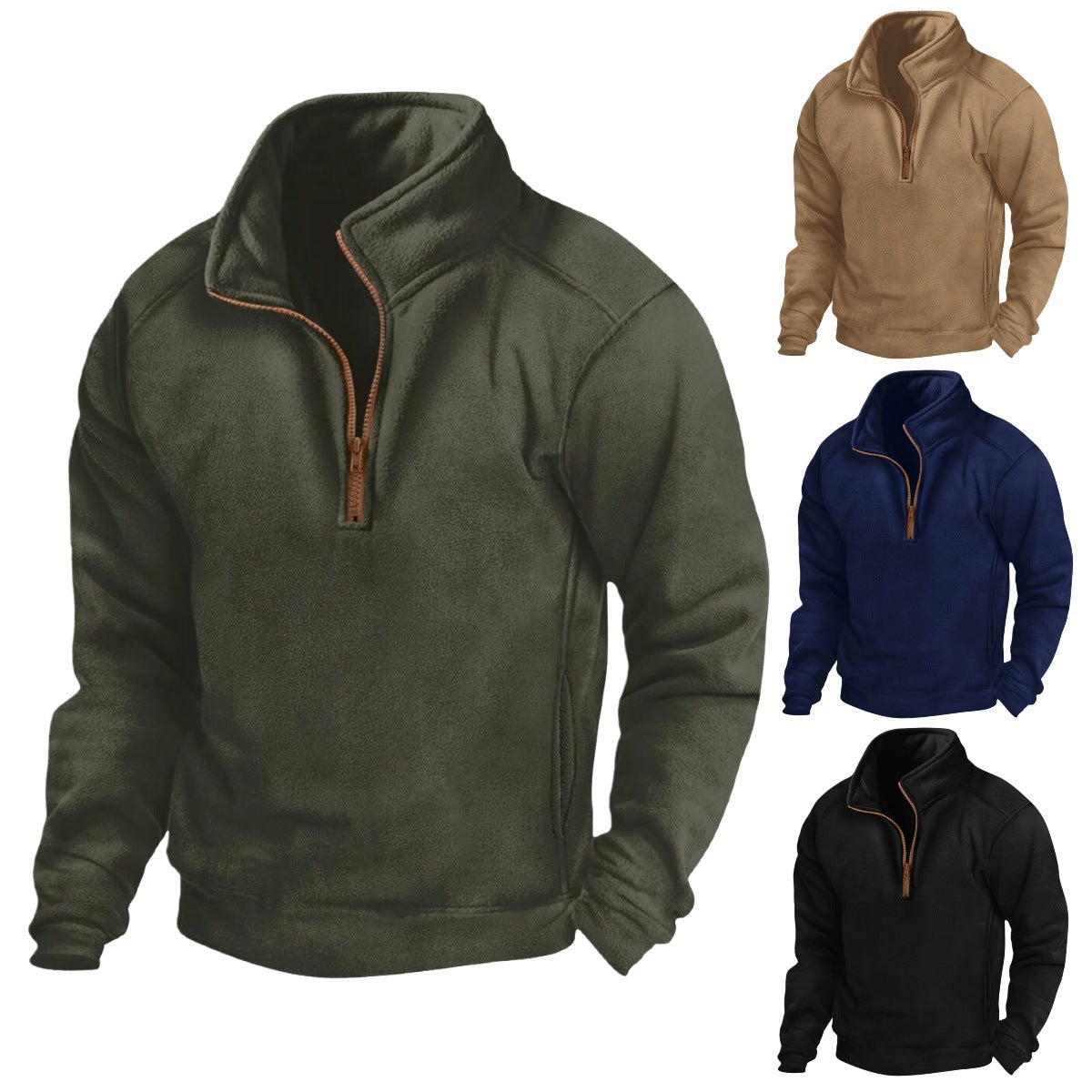 【S-3XL】Tato nová pánská plyšová, stylová a teplá mikina je ideální volbou na podzim a zimu. 4179556