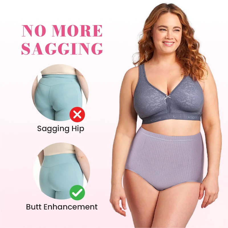 🏆【50-100 KG】【😍Oferta ograniczona czasowo】🩲Damska bielizna plus size, wodoodporna, antybakteryjna, z wysokim stanem-4213424