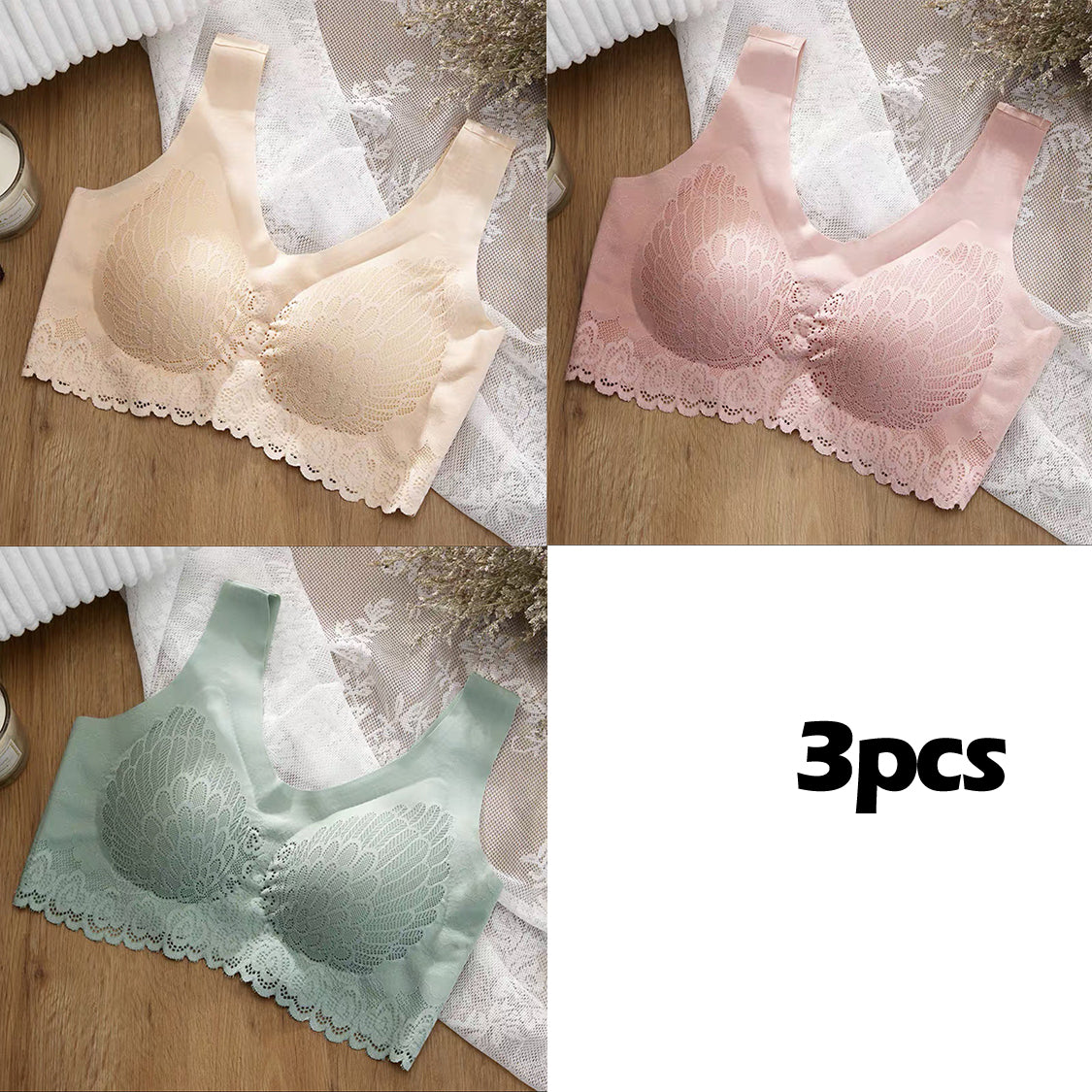 👙43% rabatu – oferta limitowana【Zestaw 3 szt.】Nowa, ulepszona, miękka i wygodna koronkowa bielizna w dużych rozmiarach-3954618