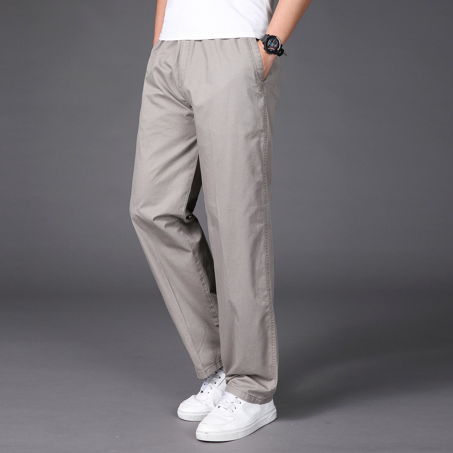 🔥【50-130KG】👖👖Nowe letnie spodnie męskie oddychające i wygodne-4072972