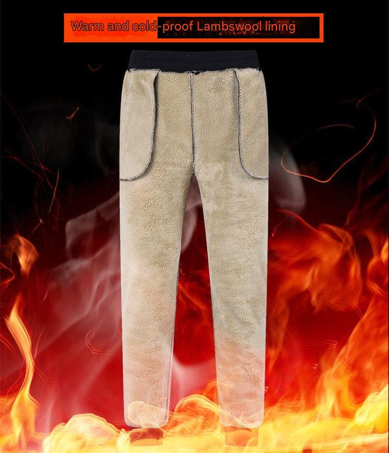 👖【M-5XL】 2024 Zimowe męskie spodnie z wełny jagnięcej z zagęszczonym, ciepłym, sportowym stylem casualowym