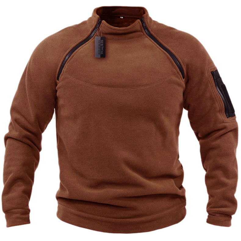 【S-4XL】Męski, ciepły T-shirt outdoorowy na jesień i zimę z długimi rękawami
