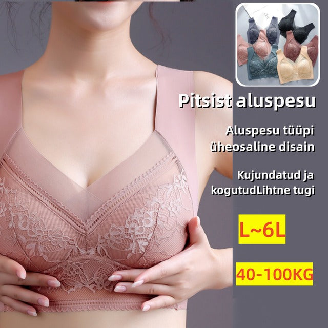 🔥⏳【Kup 4, dostaniesz 4 gratis】【40-110 KG】Damski wygodny, bezszwowy koronkowy biustonosz-3996712