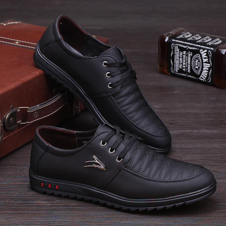 【39-44】 Męskie skórzane buty biznesowe z miękką podeszwą-3750537