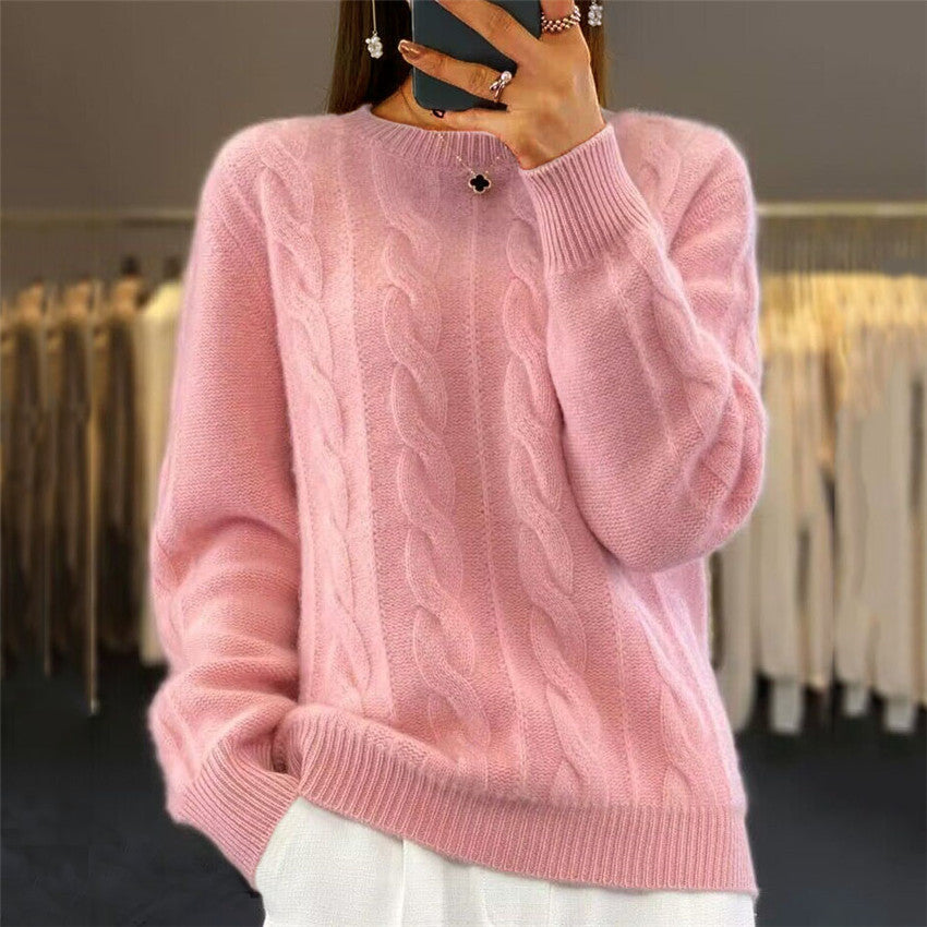🔥⛄【S-XL】2025 jesienny i zimowy nowy, jednokolorowy, wysokiej jakości wełniany sweter-4113170