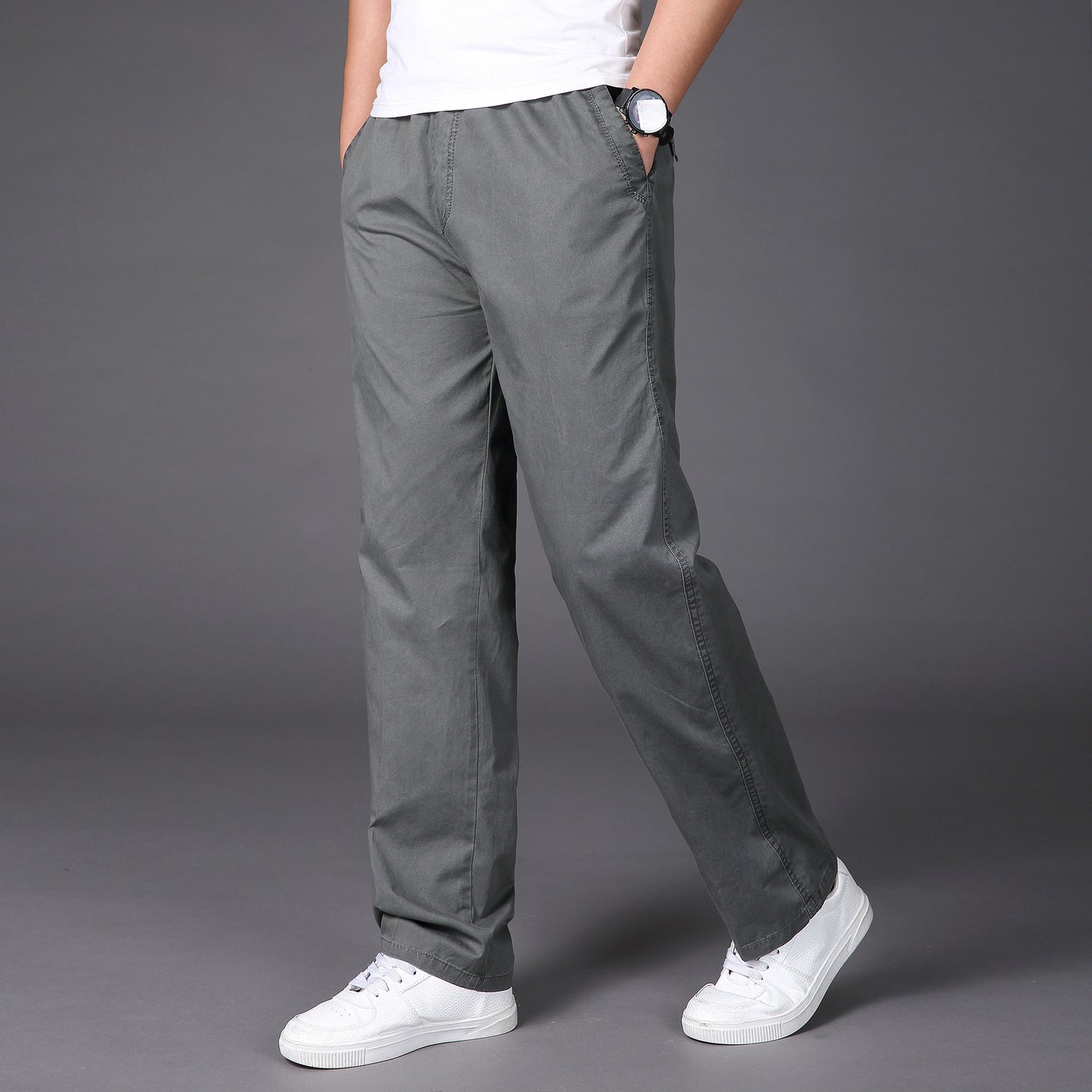 🔥【50-130KG】👖👖Nowe letnie spodnie męskie oddychające i wygodne-4072972