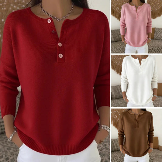 ❤️💟 Poslední den – sleva 50 % ✨【S–3XL】Dámský podzimní a zimní svetr s výstřihem do V