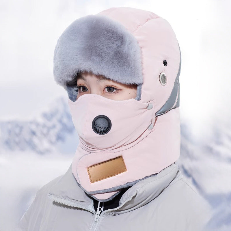 ⛄⛷Větruodolné plyšové chrániče sluchu s kapucí 4178425