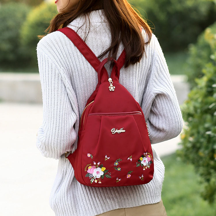🎒🌺Wysokiej jakości modny plecak z haftowanymi kwiatami