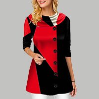 🔥🎄【S-5XL】2024 Nowy Świąteczny Ciepły Bawełniany Wygodny Casual Drukowany Modny damski top z długim rękawem-3840915