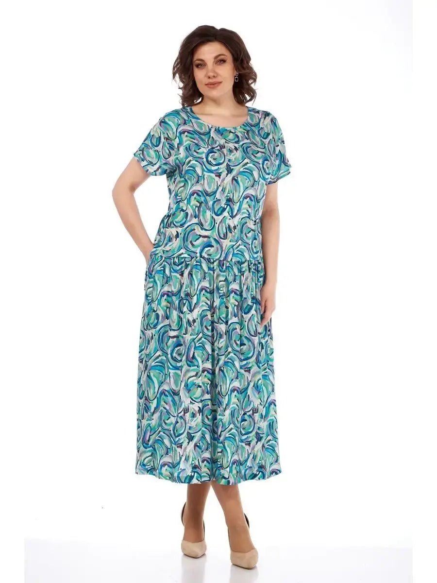 🔥🥰【Ograniczona czasowo promocja】👗✨【S-5XL】2025 nowa spódnica damska z wzorem w groszki, wygodna, oddychająca sukienka z kieszeniami