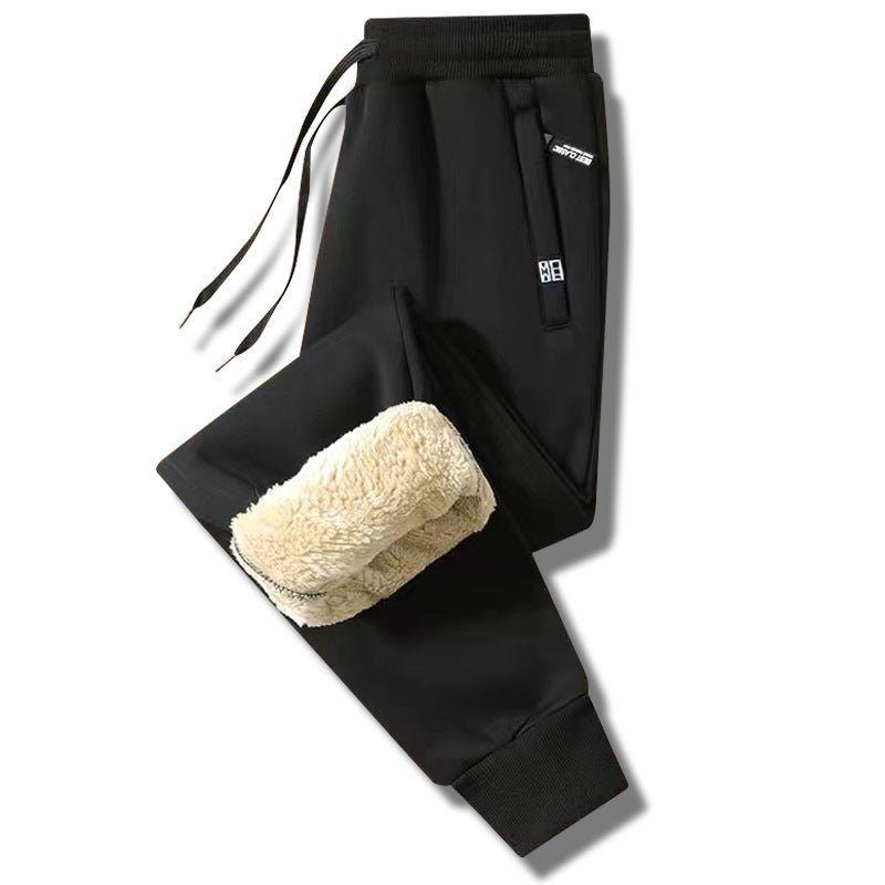👖【M-5XL】 2024 Zimowe męskie spodnie z wełny jagnięcej z zagęszczonym, ciepłym, sportowym stylem casualowym