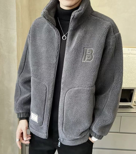 【 L-6XL】2025 Chaqueta de lana de invierno, algodón espesado cálida chaqueta de lana de cordero-4125473