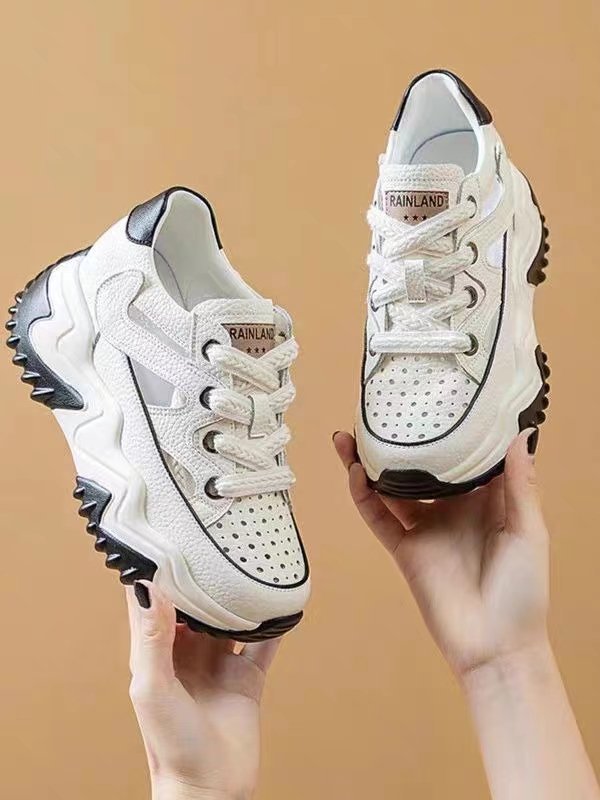 👞【35-40】2024 nowe sandały sportowe o wysokiej, pustej, grubej podeszwie-3915911