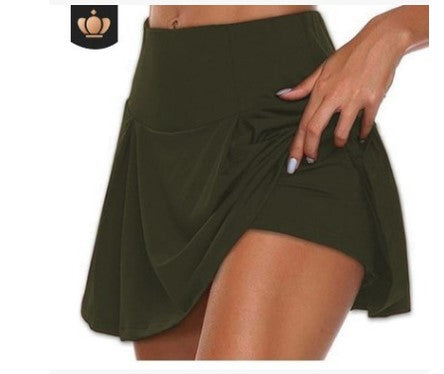 【Kup jeden, a drugi dostaniesz za darmo】Damska dwuczęściowa imitacja sportowej sukienki fitness-3616550