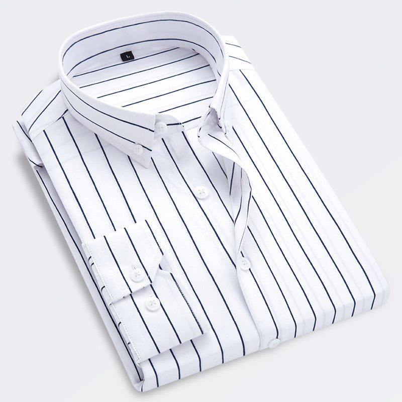 🔥👕【M-5XL】Męska koszula biznesowa w paski z długim rękawem 2025-3954625