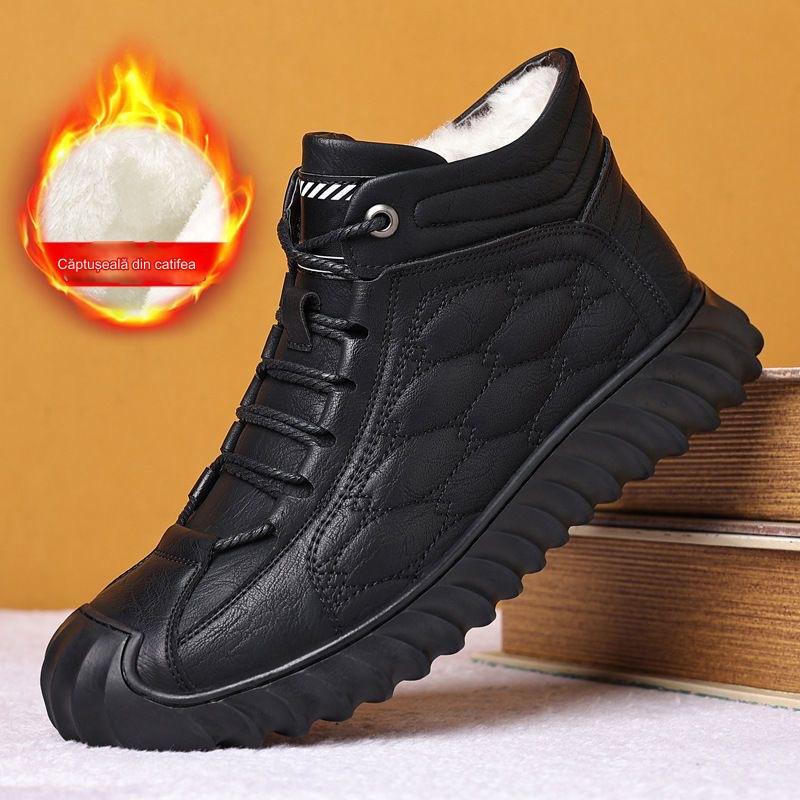 【39-44】2024 nowe skórzane buty śniegowe dla mężczyzn-3774474