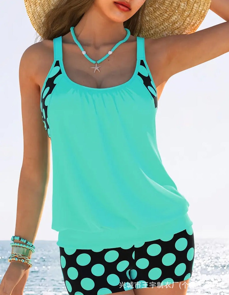 🏖️【S-5XL】Seksowny damski kostium kąpielowy Halter Polka Dot Plus Size 2025-4005244