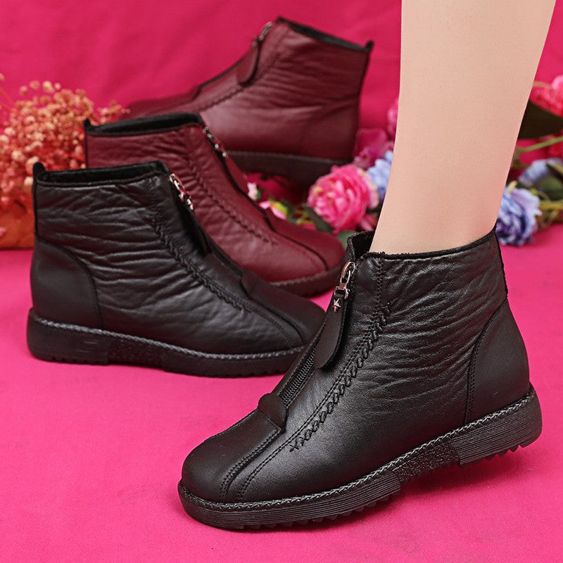 【30% OFF】【35-41】Włoskie ręcznie wykonane damskie skórzane buty antypoślizgowe-4095037