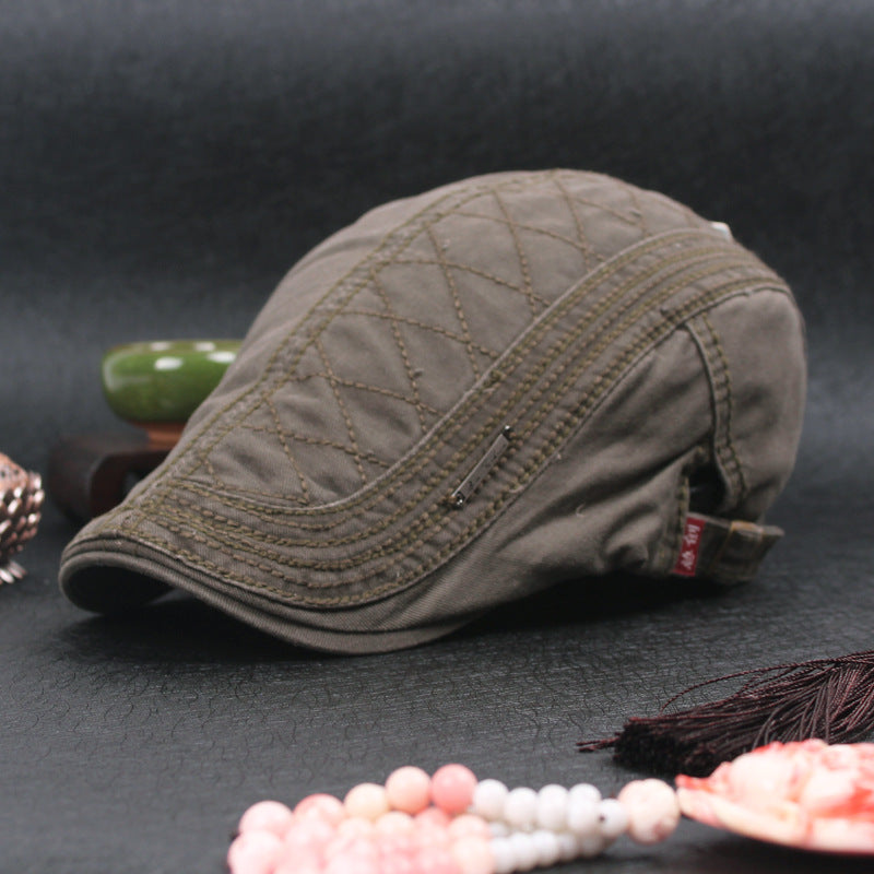 Regulowany dżinsowy beret w stylu vintage-3903735