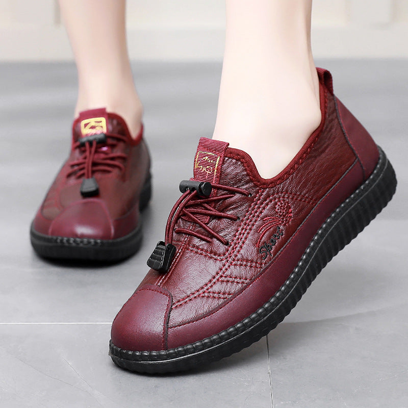 🩰【35-41】Damskie buty z miękką podeszwą i antypoślizgowymi małymi skórzanymi butami 3756487