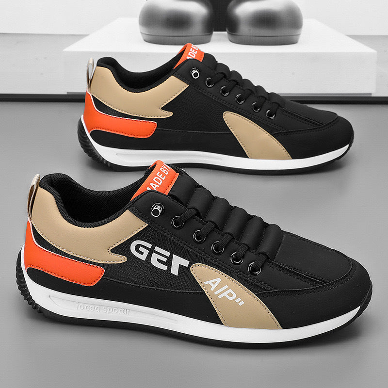 👟👟2024 Nowe męskie buty sportowe na co dzień Oddychające modne buty do biegania ze skóry PU-3707235