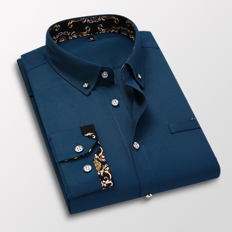 【M~5XL】👔Męska koszula biznesowa ✅ Wygodna i oddychająca ✅ Niezbędna odzież męska-3590725