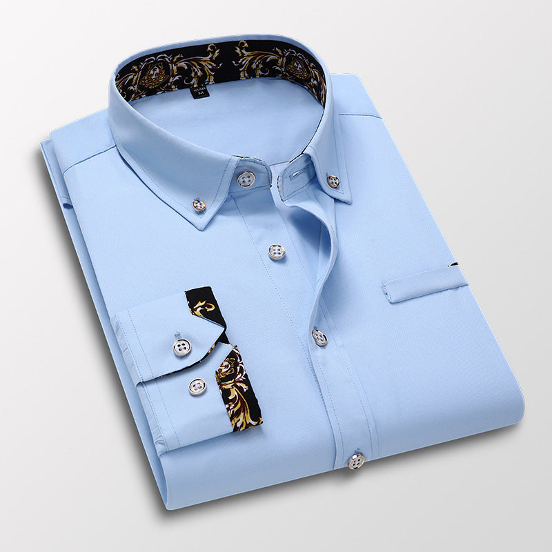 【M~5XL】👔Męska koszula biznesowa ✅ Wygodna i oddychająca ✅ Niezbędna odzież męska-3590725