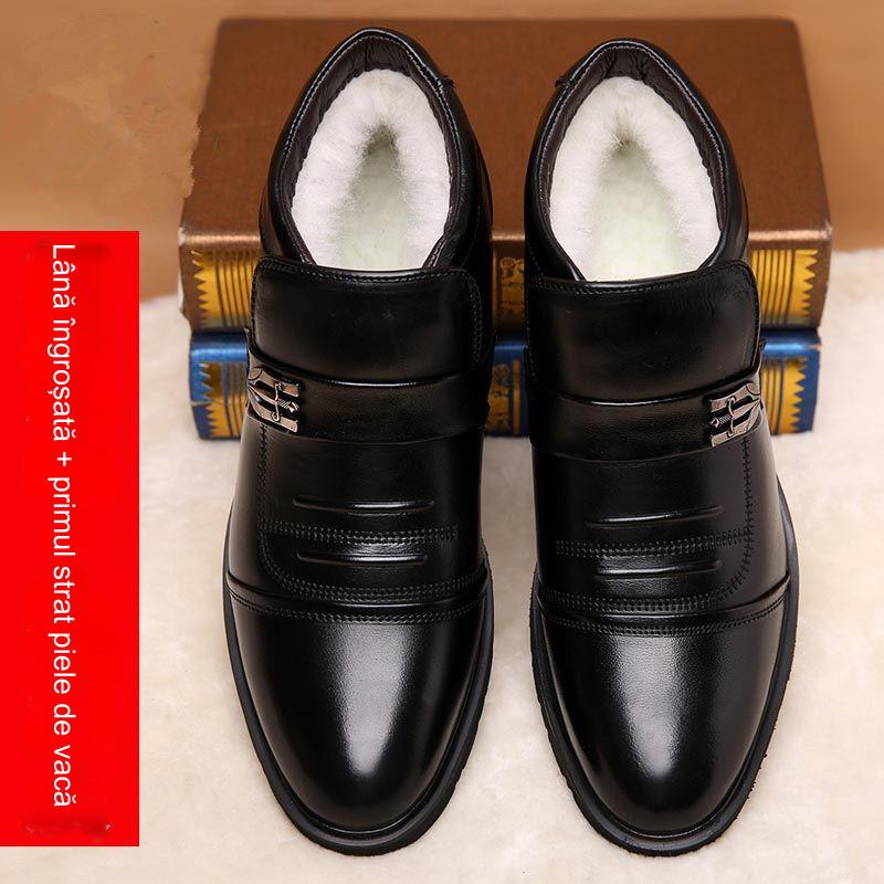 Męskie skórzane buty z podszewką