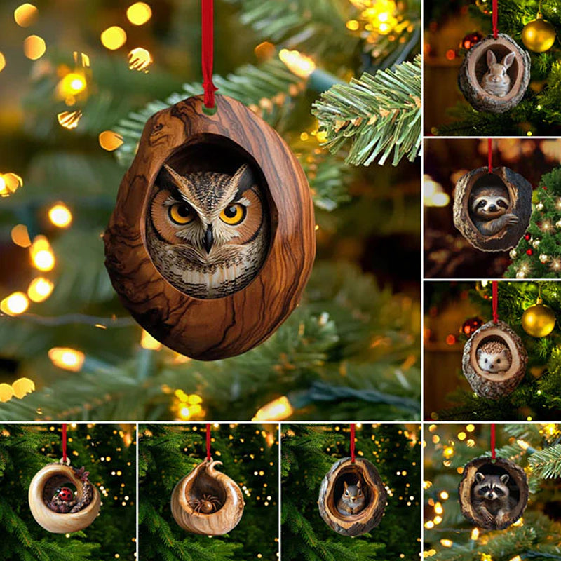 【5 sztuk】🎄Dekoracja choinkowa ze zwierzętami. małe ozdoby zwierzęce-3824910