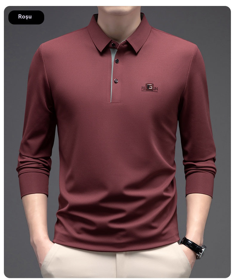 🔥👔【M-4XL】2025 Nowa męska biznesowa, swobodna koszula polo, wygodna i miękka 💖-4159342