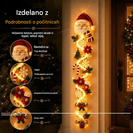 🎄🎅🎃Zadnji dan! 🎅Izkoristite 50 % popust na svetleče božične okraske za vrata!