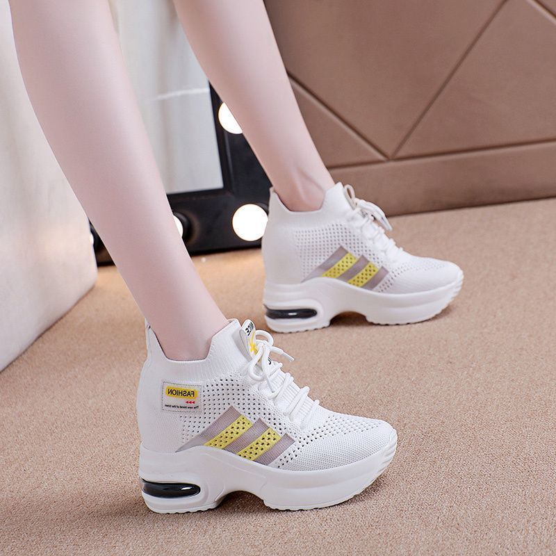 【35-40】Damskie buty sportowe z miękką i wygodną podeszwą, podwyższoną wkładką 3610013