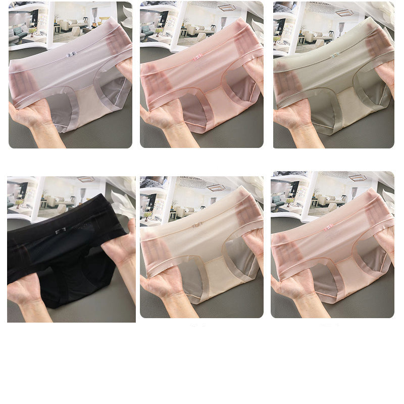 🥰🥰🥰【 6 sztuk 】 Ultra cienka bielizna 3D Ice Silk Bezszwowa bielizna Ultra cienka bielizna Nude 3736890