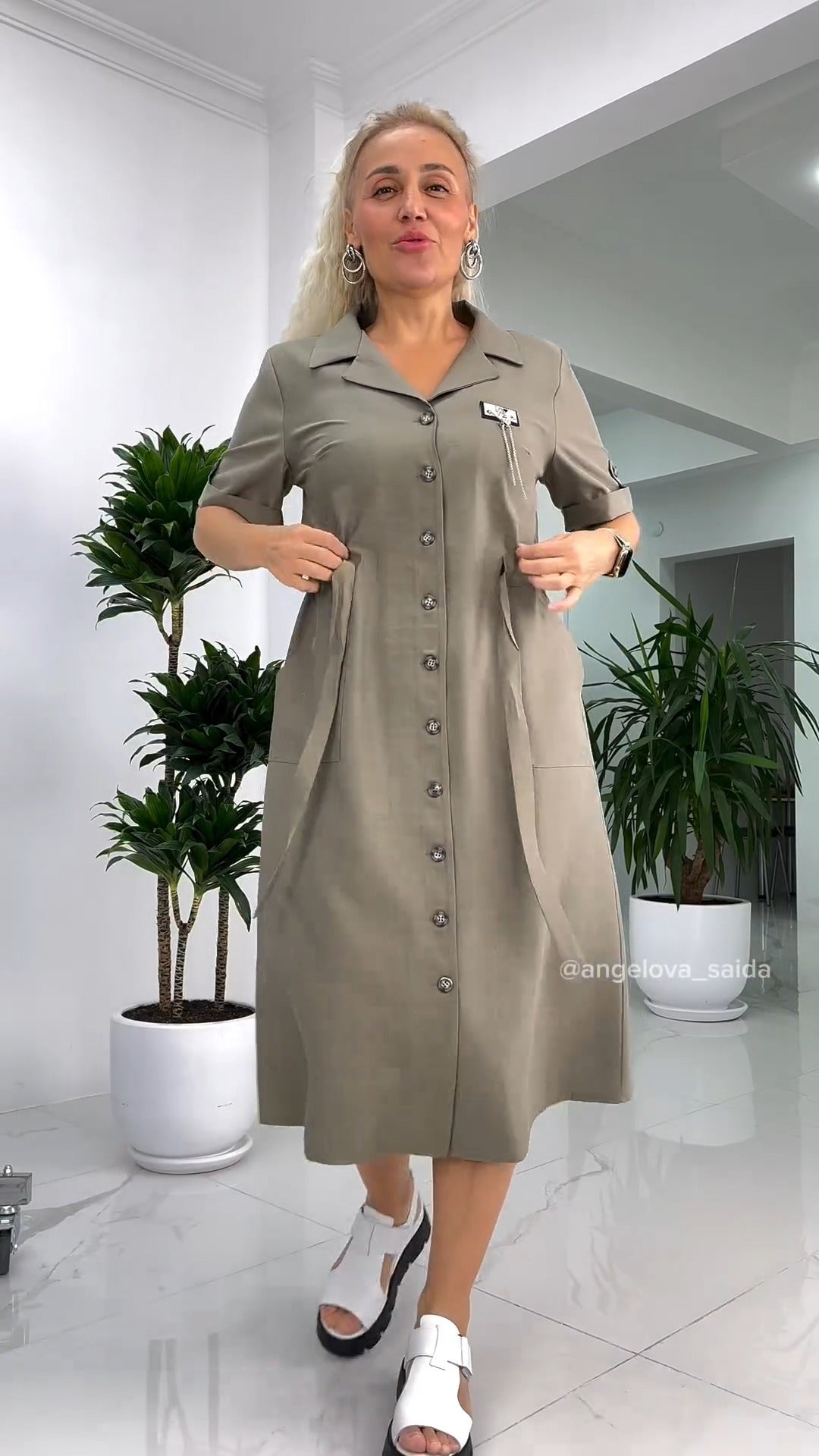 💖🤩【S-5XL】Nowa, wysokiej jakości sukienka koszulowa 2024 3558048