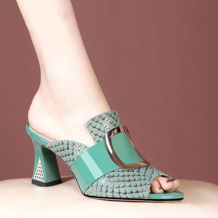 Każda para 30% taniej【rozmiary 34-41】Nowość 2025 – modne sandały na grubym obcasie, stylowy fason z odkrytymi palcami【👠7 cm platforma】-3950378