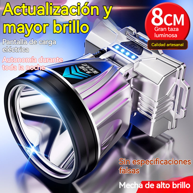 🔥Foco para exterior recargable, regulable y superpotente para montar en la cabeza.