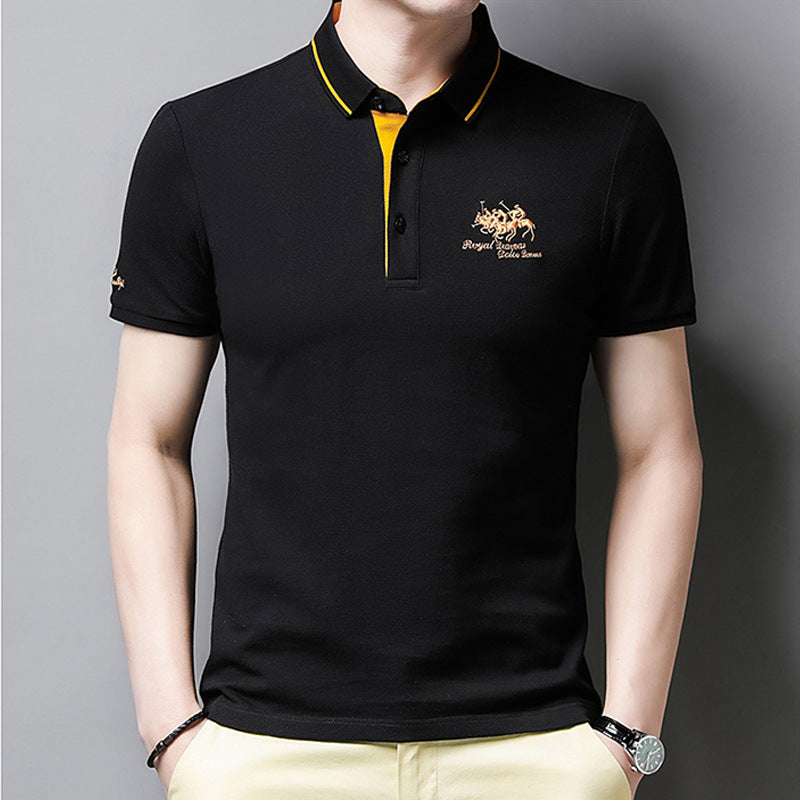 🔥🔥👔【Kup 1, a 1 otrzymasz gratis】【50-105kg】2025 Męska koszulka polo z haftowanymi klapami-3942006