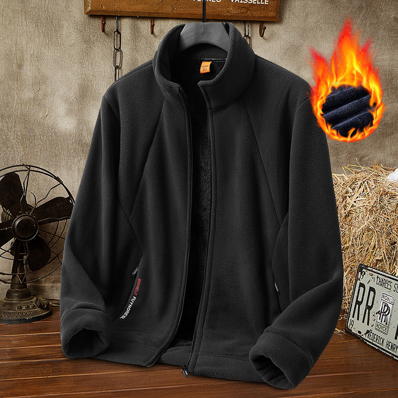 🧣【50% POPUST】 【M-5XL】 Moški debeli flisni jopič – na voljo v velikih velikostih, topel in udoben za jesen in zimo