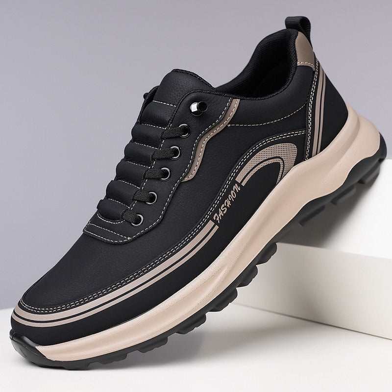 【39-45】Buty sportowe wykonane z wodoodpornej i odpornej na zabrudzenia skóry z miękką podeszwą zapewniającą maksymalny komfort-3938446