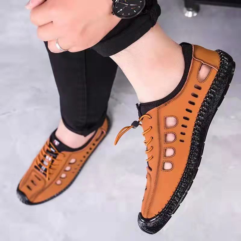 【39-44】Męskie sandały na lato z miękką podeszwą i oddychalnością, sandały z wypustkami 3688680
