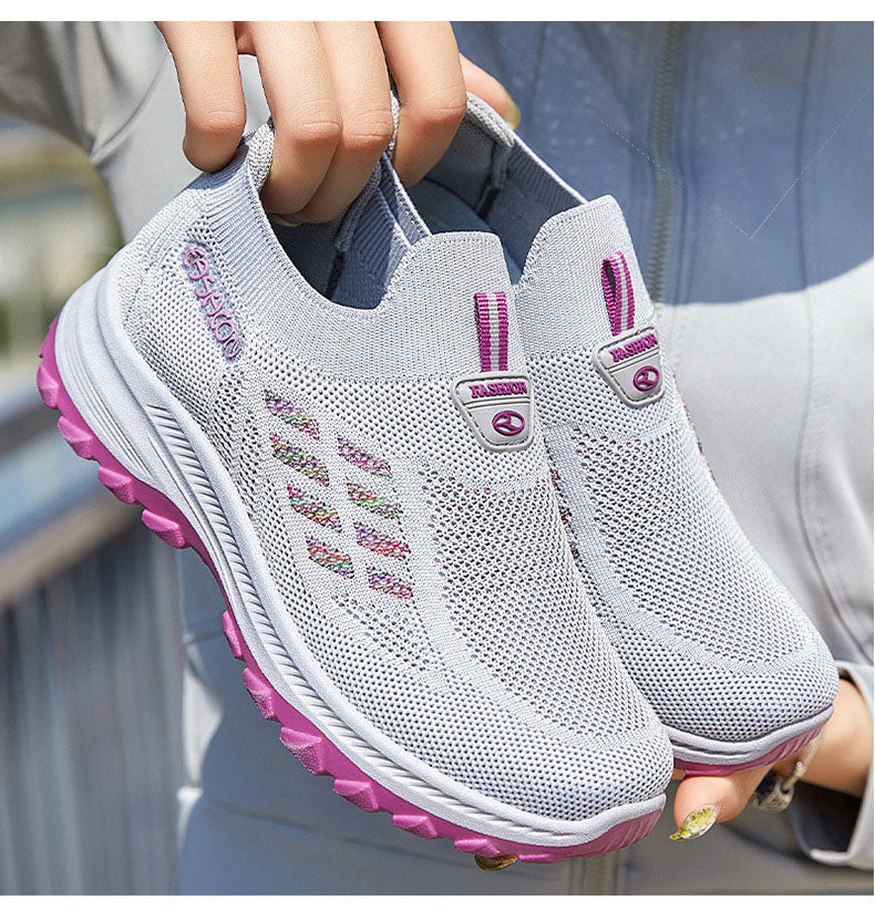 【36-41】Damskie antypoślizgowe ortopedyczne buty sportowe ze wsparciem łuku-3753945