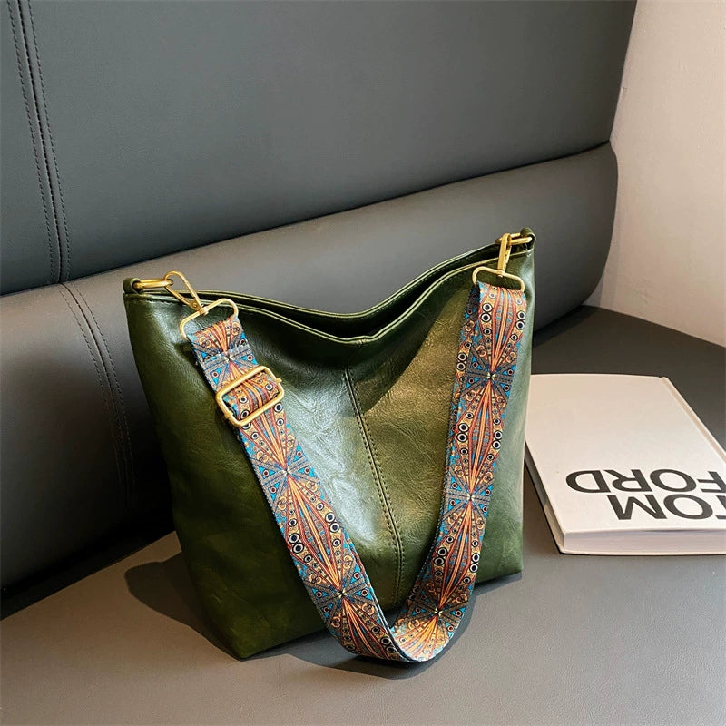 🔥👜【Ograniczona ilość】2025 Nowa torba na ramię w stylu retro z geometrycznym wzorem, duża, modna damska-3954652