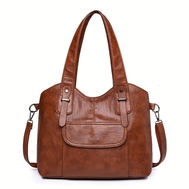 【Nowa popularna odzież damska】🎁👜Nowa modna, pojemna damska torba na ramię wykonana z prawdziwej skóry bydlęcej 4066388